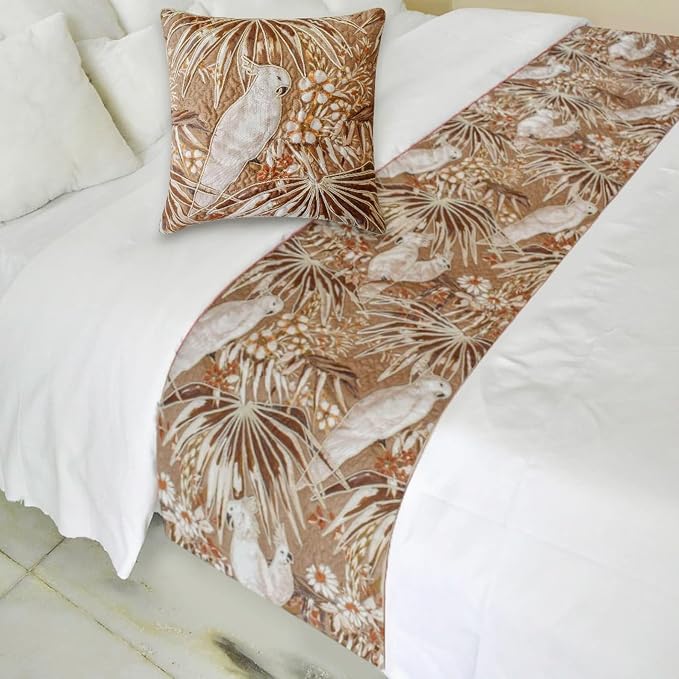 The HomeCentric Beige Bed Runner - Image 2