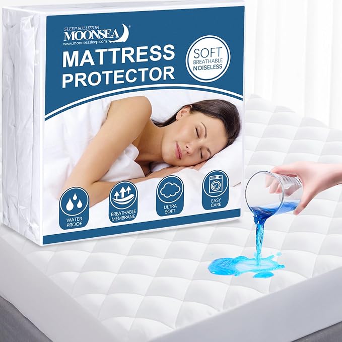 RV Short Queen Mattress Topper Pad Protector Waterproof, Absorbent 60" x 75" by Moonsea