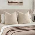 MIULEE Decorative Euro Sham Pillow Covers 26x26, 2 Pack Large Boho Farmhouse by MIULEE