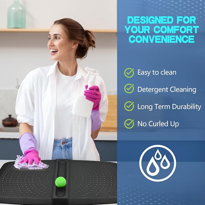 1 inch Thick Anti Fatigue Kitchen Mat Standing Mat - Image 7