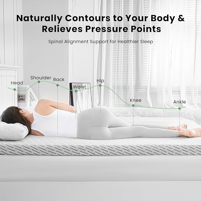 Bamboo Mattress Topper Full Size 3 Inch, Cooling Gel & Bamboo Charcoal Memory - Image 5