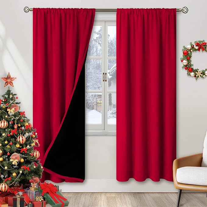 BGment Christmas Thermal Insulated 100% Blackout Curtains by BGment