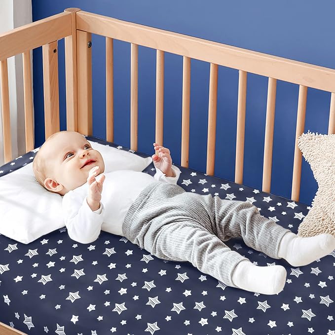 Crib Sheets 4 Pack, Fitted Crib Sheets - Image 4