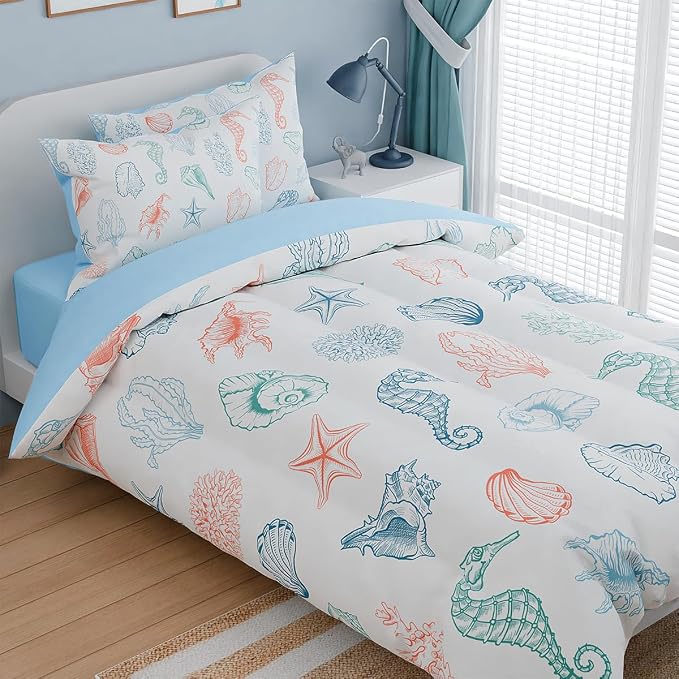 Kids Bedding Set for Girls Boys, Ultra Soft Microfiber Comforter Set Full Size - Image 3