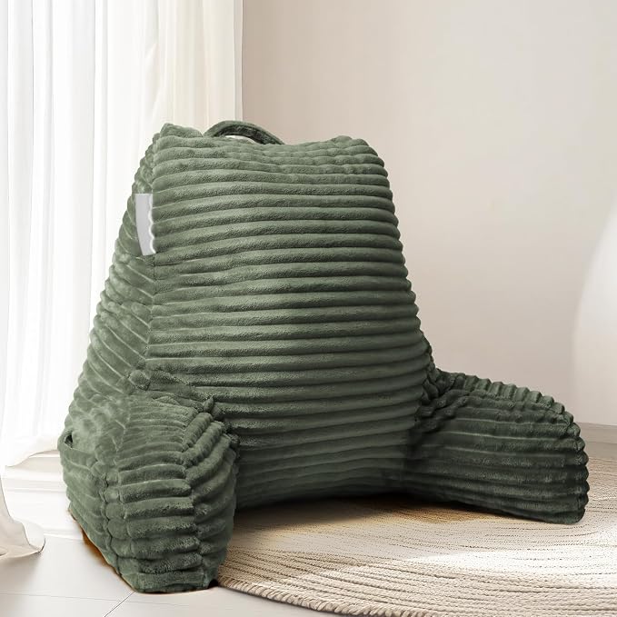 Hearth & Harbor Reading Pillow for Bed Adult – Back Pillow for Sitting in Bed - Image 2