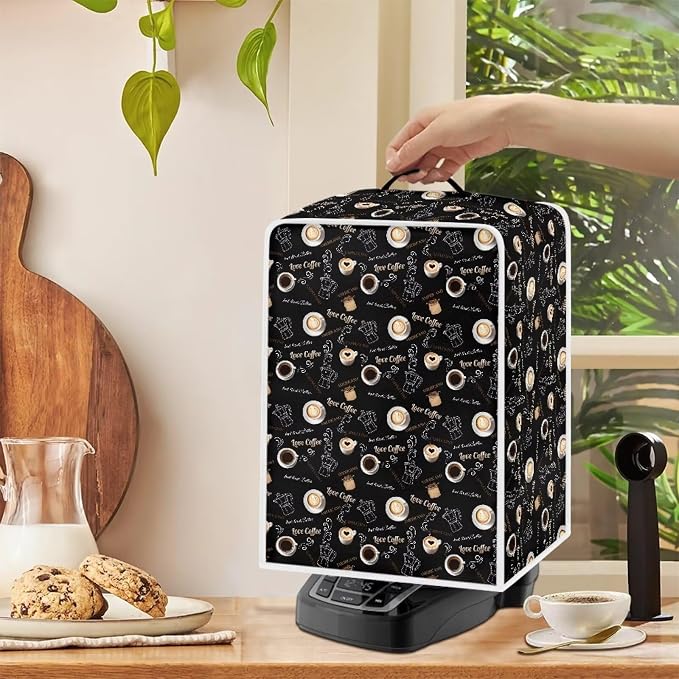 Coffe Pattern Coffee Maker Covers Lightweight Stain Resistant - Image 3