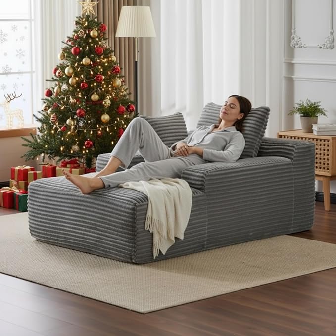 Chaise Lounge Chair Indoor, Oversized Comfy Fluffy Cloud Couch by Outdoorchairs