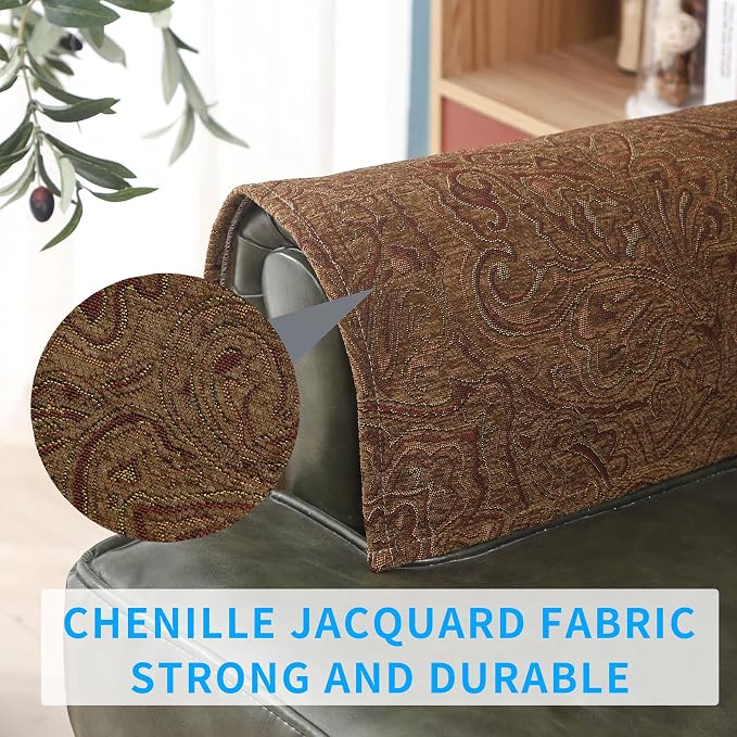 MINJIATEX Couch arm Covers, Non-Slip lace Sofa arm Cover Set of 2 Washable Sofa - Image 2