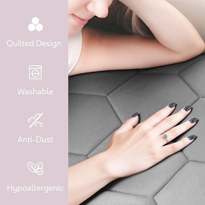 Hearth & Harbor Full Size Quilted Fitted Mattress Pad Cover, 100% Waterproof - Image 5