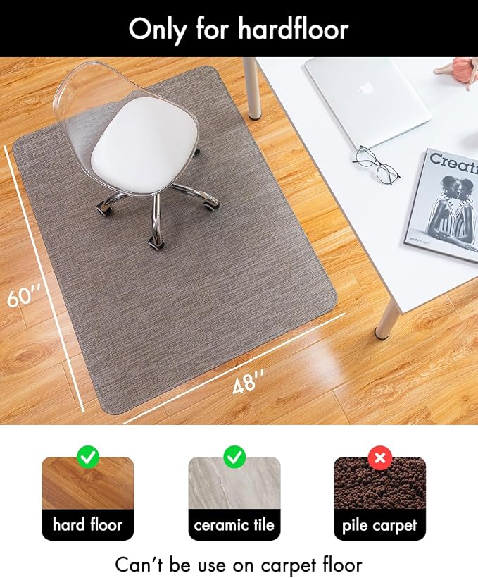 Office Chair Mat for Hardwood Floor Under Desk Computer Rolling Chair Mat for - Image 3