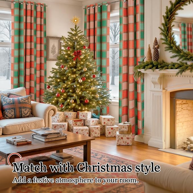 Christmas Curtains for Living Room 84 Inches Long - Image 2