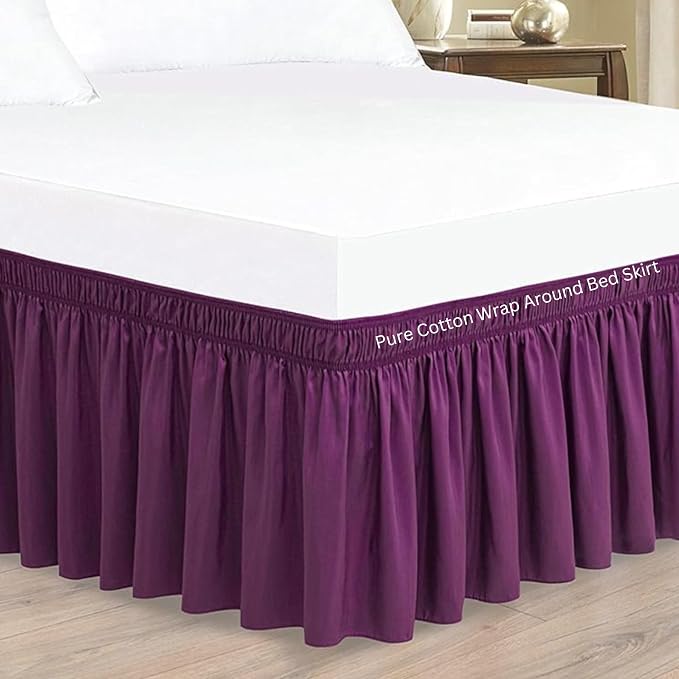 Purple Wrap Around Bed Skirts by Unknown