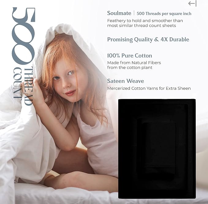 Mayfair Linen 500 Thread Count Split King Sheets Sets - Image 6