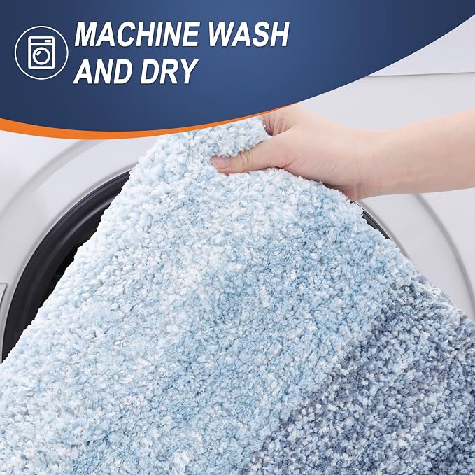 OLANLY Bathroom Rugs Mat 59x35, Extra Soft Absorbent Microfiber Bath Rugs - Image 5