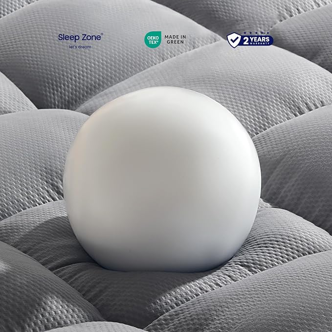 SLEEP ZONE Mattress Topper Queen Size, Extra Thick Fitted Mattress Pad - Image 5