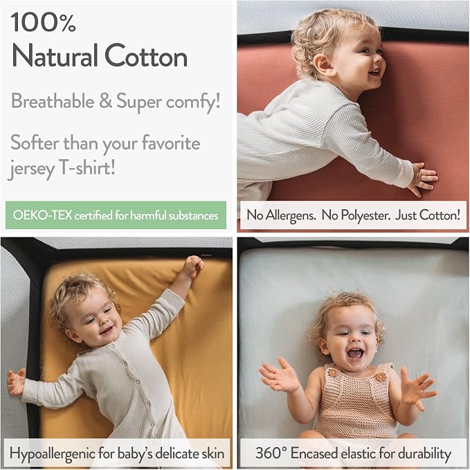 Bassinet Fitted Sheets 33x20 for Baby Beside Dreamer Bassinet & Bedside Sleeper - Image 3