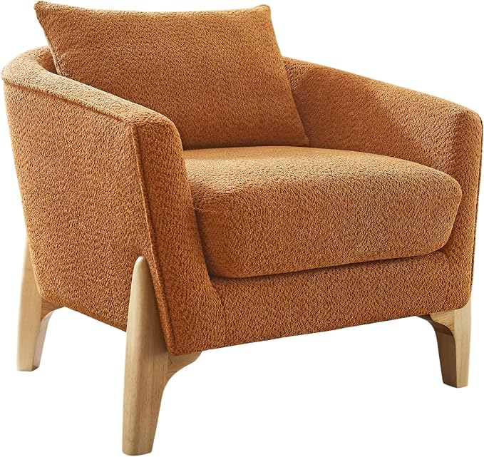 VANOMi Accent Chair 31" Oversized Reading Chair Comfy Upholstered Boucle Lounge - Image 4