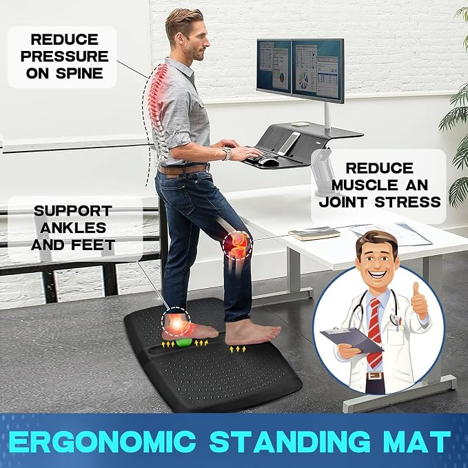 1 inch Thick Anti Fatigue Kitchen Mat Standing Mat - Image 3