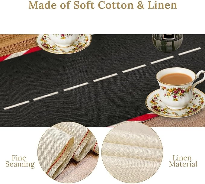 Racetrack Table Runner Runway Road Sport Racing Theme Spring Seasonal Dinner - Image 5