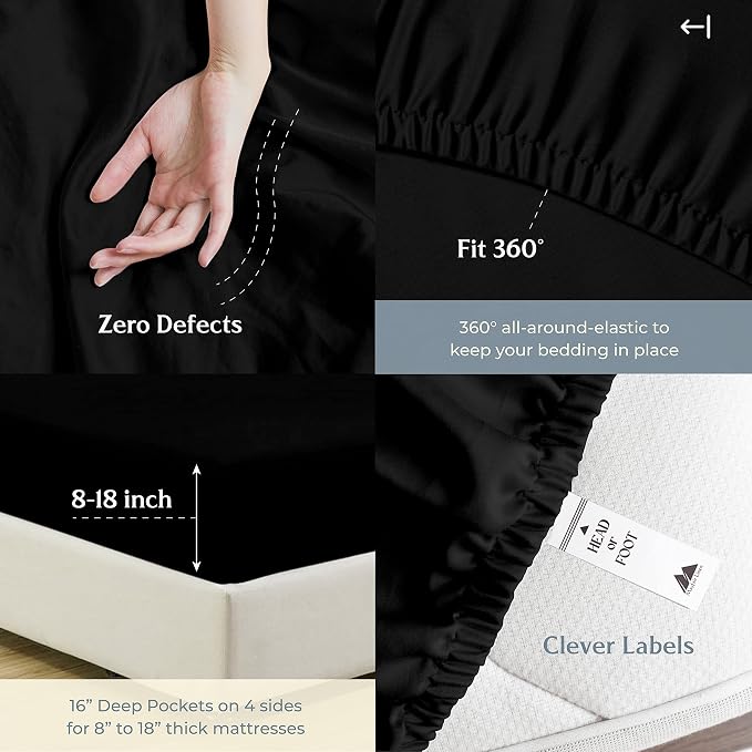 Mayfair Linen 500 Thread Count Split King Sheets Sets - Image 5