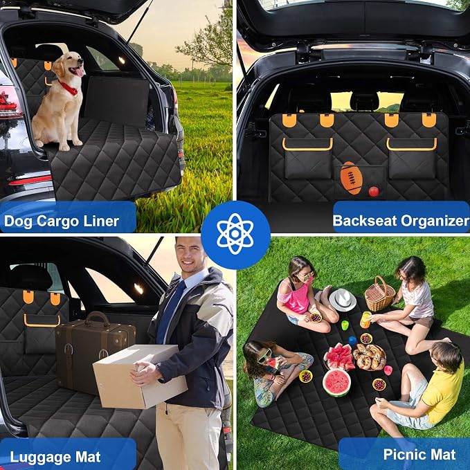 4-in-1 SUV Cargo Liner for Dogs, Non-Slip Water Resistant Pet Trunk Mat - Image 5