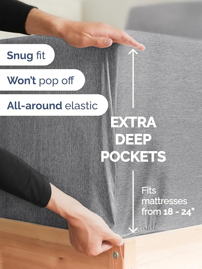 Extra Deep Pocket Cal King Sheets - Image 3