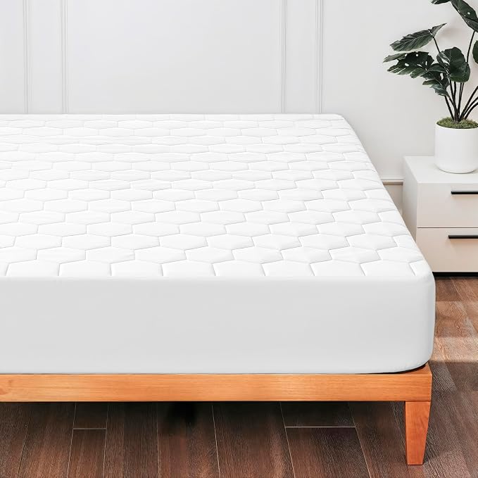 Hearth & Harbor King Size Quilted Fitted Mattress Pad Cover, 100% Waterproof by HearthHarbor