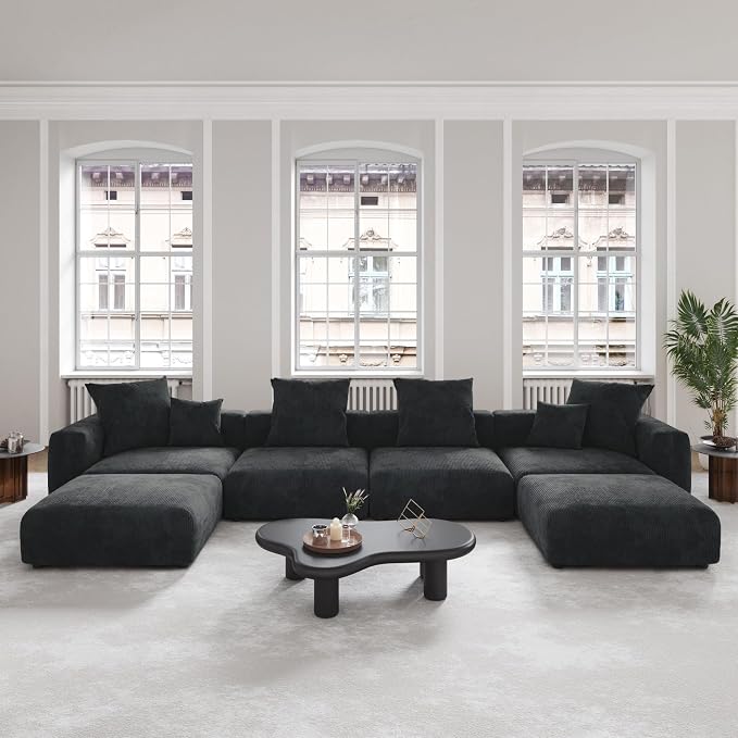 JACH 181" Oversized Modular Sectional Sofa, U-Shaped Deep 4-Seats Sectional - Image 6