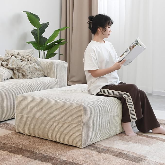 JACH Corduroy Modular Sectional Couch, Oversized Sectional Sofa - Image 4
