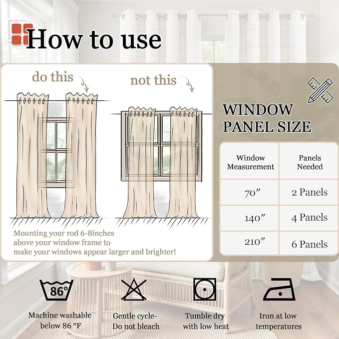 Plaid Patterned Curtains Thermal Insulated - Image 9