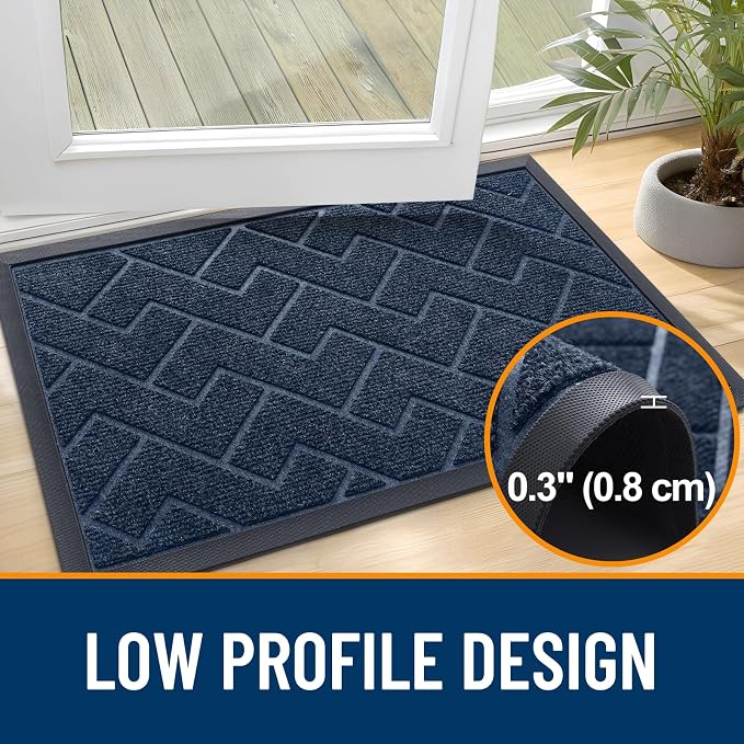 OLANLY Front Door Mat Indoor Outdoor Entrance, Waterproof All-Season, - Image 4