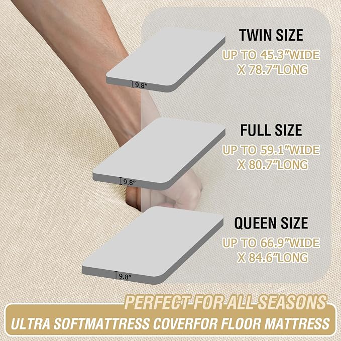 H.VERSAILTEX Twin Size Armless Futon Mattress Covers - Image 2