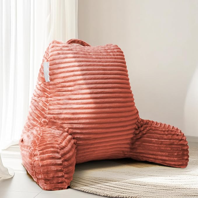 Hearth & Harbor Reading Pillow for Bed Adult – Back Pillow for Sitting in Bed by HearthHarbor