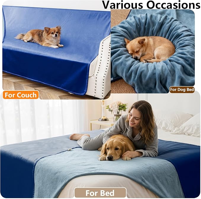 Waterproof Blanket for Couch, Leak Proof Dog Bed Blankets Reversible, Pet Throw - Image 5