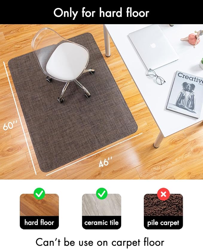 Office Chair Mat for Hardwood Floor Under Desk Computer Rolling Chair Mat for - Image 3