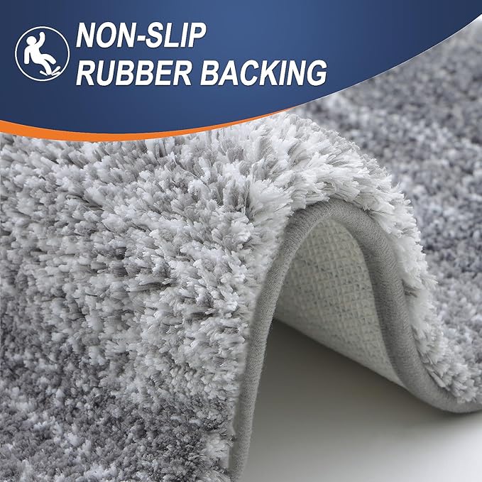OLANLY Bathroom Rug Mat 59x24, Extra Soft and Absorbent Microfiber Bath Rugs - Image 5