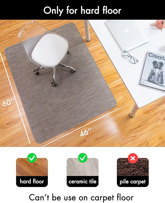 Office Chair Mat for Hardwood Floor Under Desk Computer Rolling Chair Mat for - Image 3
