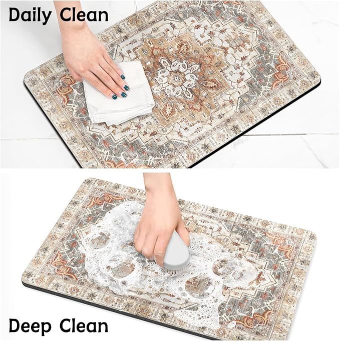 Pet Food Mats for Floor, Absorbent Dog Mat for Food and Water Dispenser Mat - Image 7