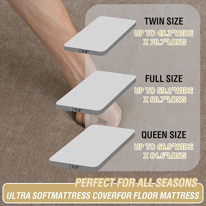 H.VERSAILTEX Twin Size Armless Futon Mattress Covers - Image 2