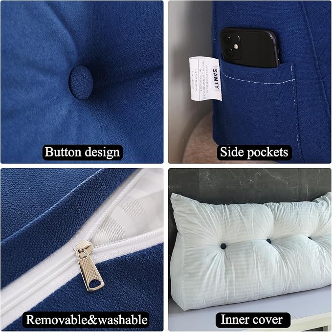 Triangular Wedge Pillow headboard Queen Size - Image 4