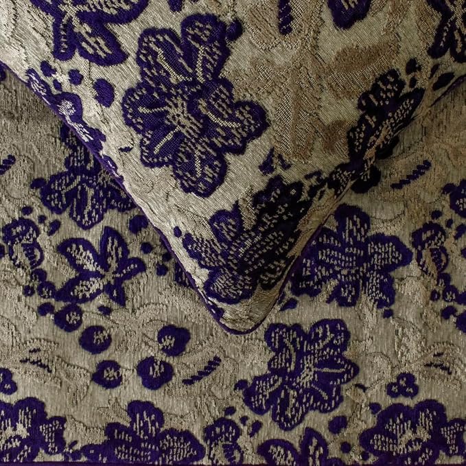 The HomeCentric King/Queen/Twin Purple Decorative CA King 86"x18" Bed Runner - Image 5