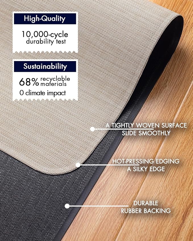 Office Chair Mat for Hardwood Floor Under Desk Computer Rolling Chair Mat for - Image 4