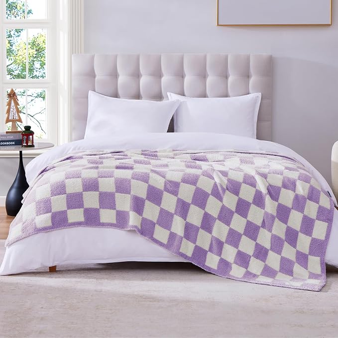WRENSONGE Checkered Throw Blanket, Travel Lightweight Bed Blanket - Image 2