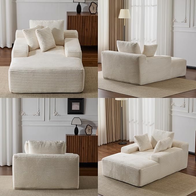 Chaise Lounge Chair Indoor, Oversized Comfy Fluffy Cloud Couch - Image 4