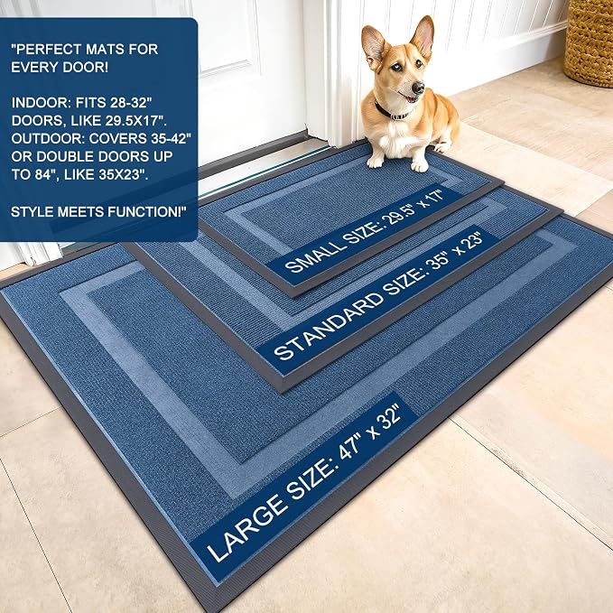 OLANLY Front Door Mat Indoor Outdoor Entrance, Waterproof All-Season, - Image 2