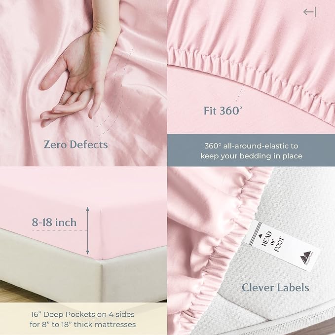 Mayfair Linen 500 Thread Count Split King Sheets Sets - Image 5