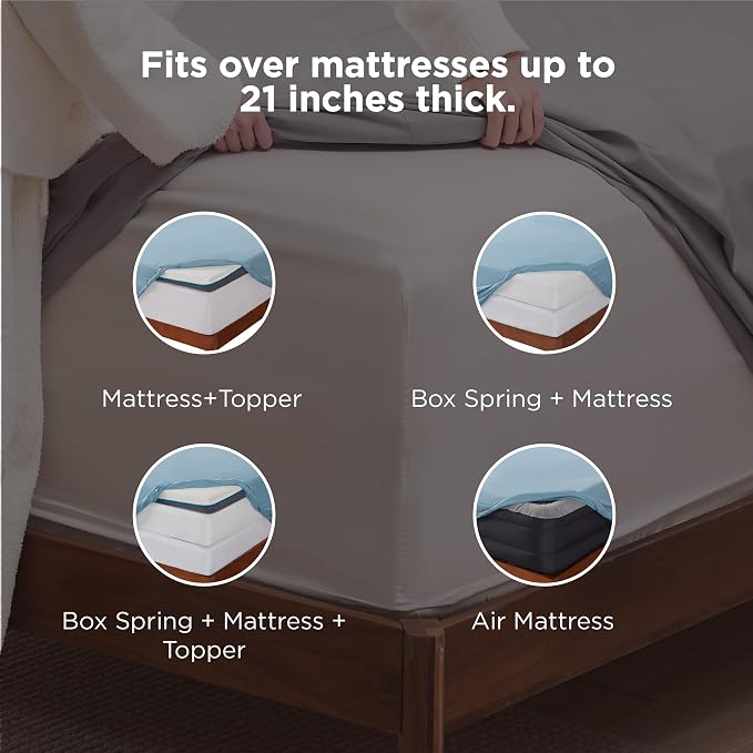 Bedsure Deep Pocket Full Size Bed Sheets Set - Image 2