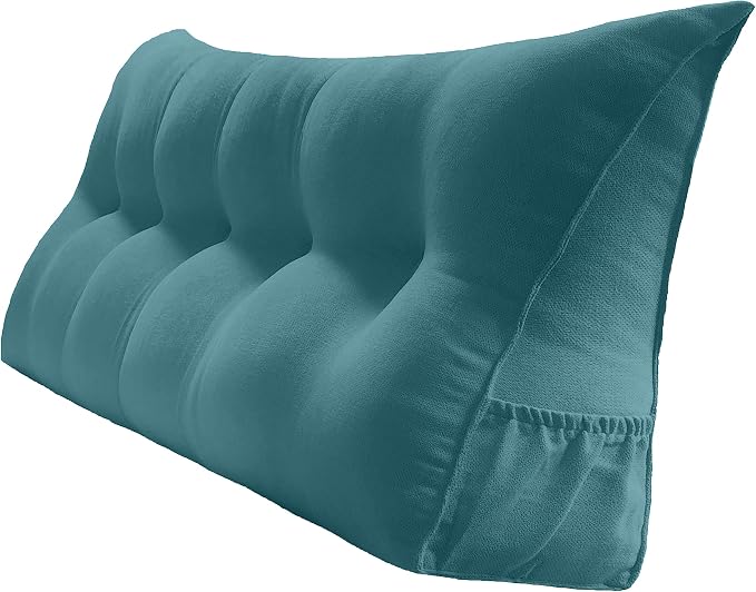 Triangular Reading Bed Rest Pillow Large Bolster Cushion Headboard Backrest by PEACHWELL