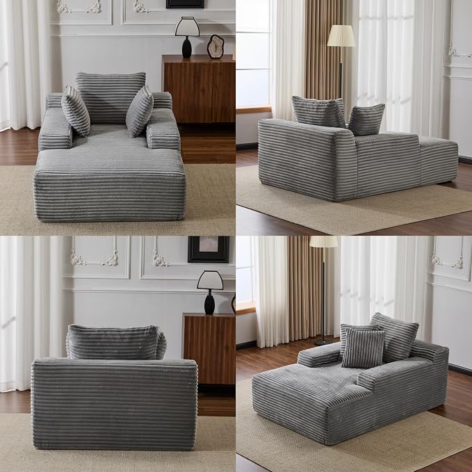 Chaise Lounge Chair Indoor, Oversized Comfy Fluffy Cloud Couch - Image 4