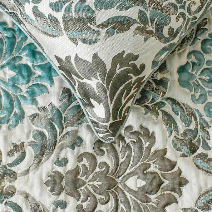 The HomeCentric King/Queen/Twin Blue Decorative CA King 86"x18" Bed Runner - Image 3